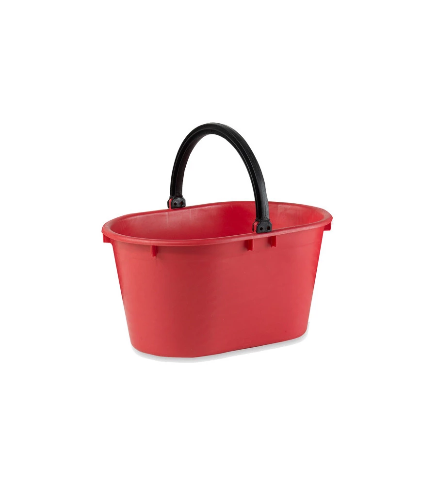 Cesta ovale plastica con manico - 20 litri.